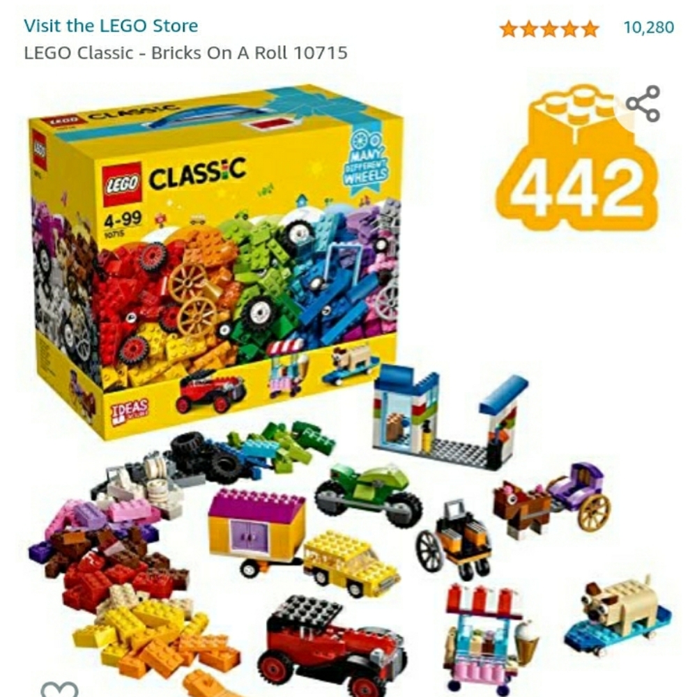 NEW SEALED LEGO SET BRICKS ON A ROLL 442 PCS